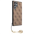 Guess 4G Charms Collection Samsung Galaxy S22 Ultra 5G Hybrid-deksel - Brun