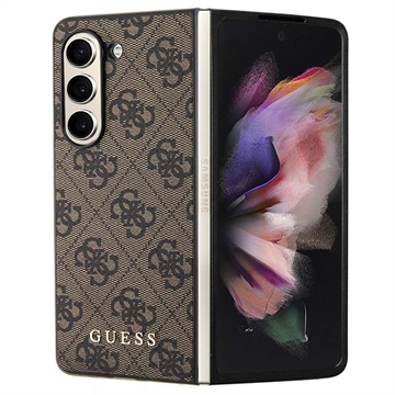Samsung Galaxy Z Fold5 Guess 4G Charms Collection Hybrid-deksel - Brun