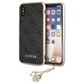 Guess 4G Charms Collection iPhone X/XS Hybrid-deksel - Grå