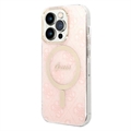 Guess 4G Edition Bundle Pack iPhone 14 Pro Deksel & Trådløs Lader - Rosa