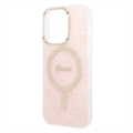 Guess 4G Edition Bundle Pack iPhone 14 Pro Deksel & Trådløs Lader - Rosa