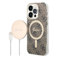 Guess 4G Edition Bundle Pack iPhone 14 Pro Max Deksel & Trådløs Lader
