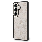 Samsung Galaxy S26 Guess 4G Gold Frame-deksel - MagSafe-kompatibel - rosa