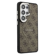Samsung Galaxy S26 Ultra Guess 4G Gold Frame-deksel - MagSafe-kompatibel - Brun