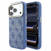 iPhone 18 Pro Guess 4G Gold Frame-deksel - MagSafe-kompatibel - Blå