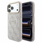 iPhone 18 Pro Max Guess 4G Gold Frame-deksel - MagSafe-kompatibel - rosa