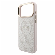 iPhone 18 Pro Max Guess 4G Gold Frame-deksel - MagSafe-kompatibel - rosa