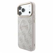 iPhone 18 Pro Max Guess 4G Gold Frame-deksel - MagSafe-kompatibel - rosa