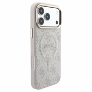 iPhone 18 Pro Max Guess 4G Gold Frame-deksel - MagSafe-kompatibel - rosa