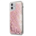 Guess 4G Liquid Glitter iPhone 12 Mini Hybrid-deksel - Rosa