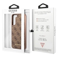 Guess 4G Metal Gold Logo Samsung Galaxy S23 5G Hybrid-deksel - Brun