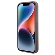 iPhone 15 Guess 4G Metal Gold Logo Hybrid-deksel - Brun