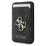 Guess 4G-kortholder med metallogo og stativ - MagSafe-kompatibel - Svart