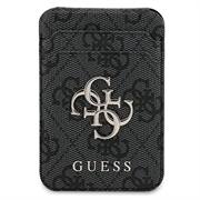 Guess 4G-kortholder med metallogo og stativ - MagSafe-kompatibel - Svart