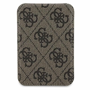 Guess 4G-kortholder i metall med logo og stativ - MagSafe-kompatibel - Brun