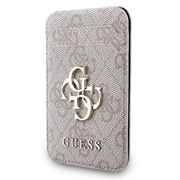 Guess 4G-kortholder med metallogo og stativ - MagSafe-kompatibel - Rosa