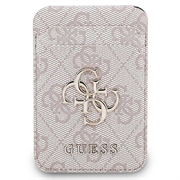 Guess 4G-kortholder med metallogo og stativ - MagSafe-kompatibel - Rosa