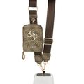 Guess 4G Metal Logo Universell crossbody-telefonstropp med tilbehørslomme - Brun