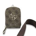 Guess 4G Metal Logo Universell crossbody-telefonstropp med tilbehørslomme - Brun
