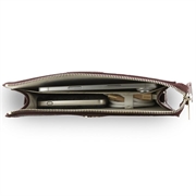 Guess 4G Peony Stripe håndveske med metallogo - Burgund