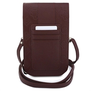 Guess 4G Peony Stripe mobilveske med metallogo - Burgund