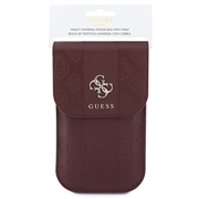 Guess 4G Peony Stripe mobilveske med metallogo - Burgund