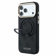 iPhone 18 Pro Guess 4G Ring Stand MagSafe-deksel - svart