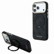 iPhone 18 Pro Max Guess 4G Ring Stand MagSafe-deksel - svart