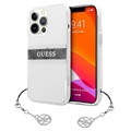 Guess 4G Strap Charm iPhone 13 Pro Max Hybrid-deksel - Grå / Gjennomsiktig