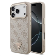 iPhone 18 Pro Max Guess 4G Strass Triangle Logo Gold Frame MagSafe-deksel