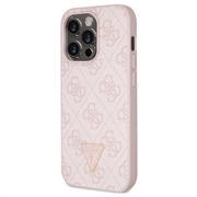iPhone 15 Pro Max Guess 4G Strass Triangle Metal Deksel med Crossbody-stropp