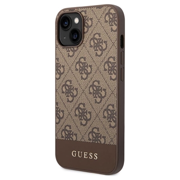 Guess 4G Stripe iPhone 14 Plus Hybrid-deksel - Brun