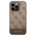 Guess 4G Stripe iPhone 14 Pro Max Hybrid-deksel - Brun