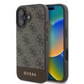iPhone 16 Guess 4G Stripe Hybrid-deksel - Brun