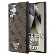 Samsung Galaxy S24 Ultra Guess 4G Triangle Logo-deksel - Brun