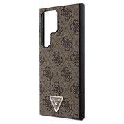 Samsung Galaxy S24 Ultra Guess 4G Triangle Logo-deksel - Brun