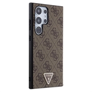 Samsung Galaxy S24 Ultra Guess 4G Triangle Logo-deksel - Brun