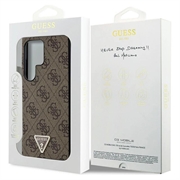 Samsung Galaxy S24 Ultra Guess 4G Triangle Logo-deksel - Brun
