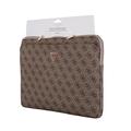 Guess 4G Laptop-veske med glidelåslomme og trekantlogo - 14" - Brun