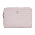 Guess 4G Laptop-veske med glidelåslomme og trekantlogo - 14" - Rosa