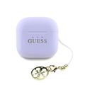 Guess Charm True Wireless-øretelefoner med glanseffekt og klassisk logotrykk - Lilla