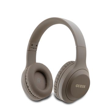 Guess klassiske Over-Ear trådløse hodetelefoner med metalllogo - brun