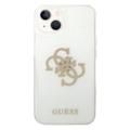 Guess Glitter 4G Big Logo iPhone 14 Plus Hybrid-deksel - Gjennomsiktig