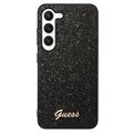 Guess Glitter Flakes Metal Logo Samsung Galaxy S23 Plus 5G Hybrid-deksel - Svart