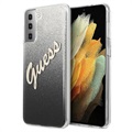 Guess Glitter Gradient Script Samsung Galaxy S21+ 5G Deksel - Svart