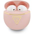 Guess Gold Line Triangle True Wireless Øretelefoner med ladeboks - rosa