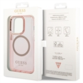 Guess Gold Outline MagSafe iPhone 14 Pro Max Hybrid-deksel