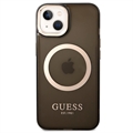 Guess Gold Outline MagSafe iPhone 14 Hybrid-deksel