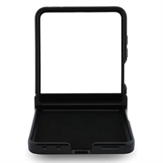 Samsung Galaxy Z Flip8 Guess Magnetic Ring Stand Grained Classic Logo-deksel - MagSafe-kompatibelt - beige