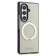 Samsung Galaxy Z Fold8 Ultra Guess Magnetic Ring Stand Grained Classic Logo-deksel - MagSafe-kompatibelt - beige